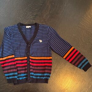 Paul Smith Junior Blue and Black Striped Sweater